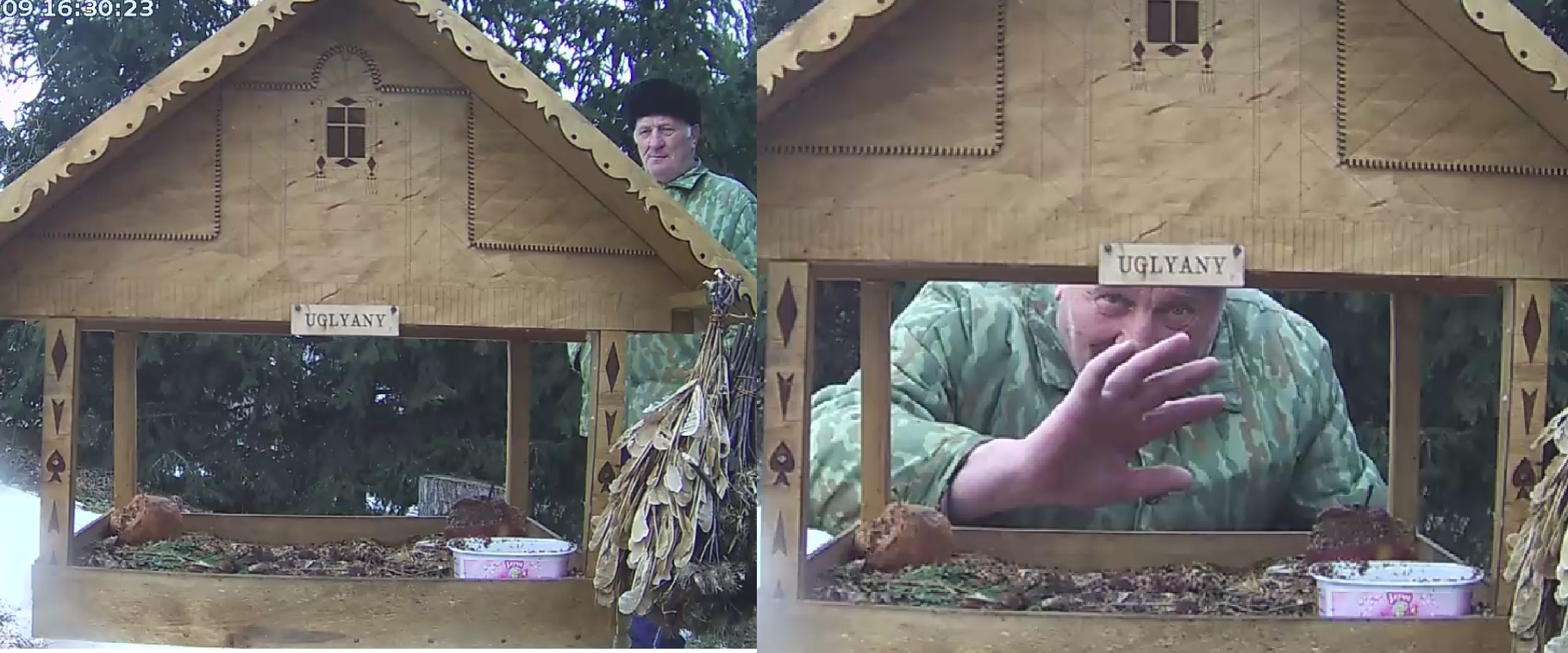 Спасибо Ивану Иванюковичу - страстному любителю птиц (именно его руки практически каждый день подсыпают корм в кормушку в Углянах)!
